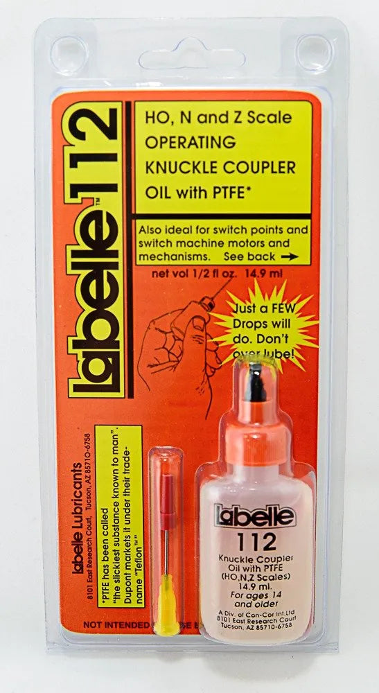 Labelle 112 | Knuckle Coupler Lubricant - 1/2oz 14.8mL | Multi Scale