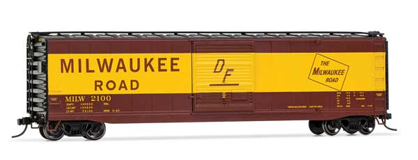 Rivarossi HR6584C 50' Sliding-Door Boxcar with Roofwalk Milwaukee Road #2118 HO scale