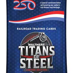 Walthers Titans of Steel America250 25-card railroad trading card pack, item 900-2001