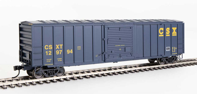 Walthers Mainline 910-1857 | 50' ACF Exterior Post Boxcar - Ready to Run - CSX Transportation #129794 (blue, yellow) | HO Scale
