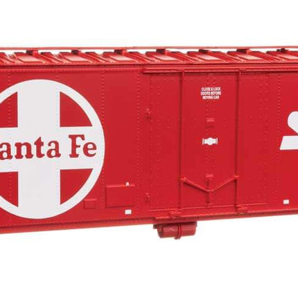 Santa Fe #525306 Walthers Mainline 50' insulated boxcar model in red, HO scale, ready to run for train enthusiasts.