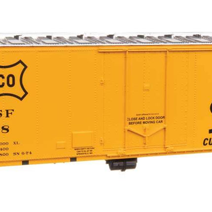 WalthersMainline HO Scale 50' Insulated Boxcar St. Louis-San Francisco #6348 in bright yellow with Frisco logo.