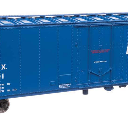 Walthers Mainline 50' PC&F insulated boxcar in blue for HO scale with Mountain Pine Lumber #1001 design.