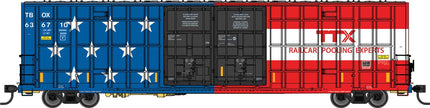 WalthersMainline 910-3126 60' High-Cube Plate F Boxcar TTX #636710 America's 250th Anniversary HO Scale