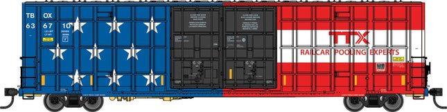 WalthersMainline 910-3126 60' High-Cube Plate F Boxcar TTX #636710 America's 250th Anniversary HO Scale