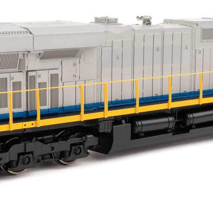 Walthers Mainline GE ES44AC Evolution Series locomotive #3914 in HO scale with blue and yellow detailing.