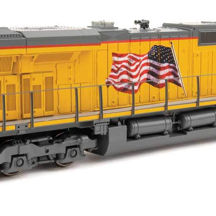 Walthers Mainline GE ES44AC Evolution Series HO Scale model train, Union Pacific #2535 with American flag detail.