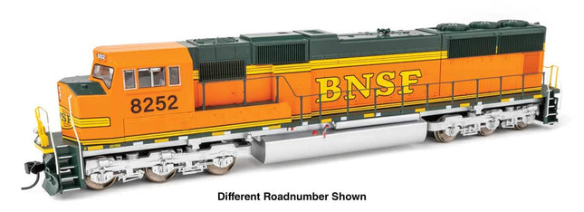 Walthers Mainline 910-21003 | EMD SD75M - ESU® Sound & DCC - BNSF Railway #8252 (orange, black, green, silver, Heritage II) | HO Scale