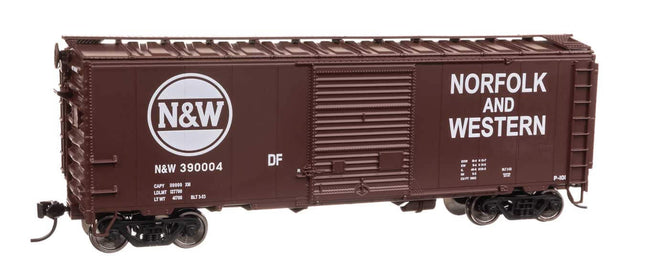 WalthersMainline 45216 | 40' ACF Welded Boxcar w/8' Youngstown Door - Ready to Run - Norfolk & Western #390004 | HO Scale