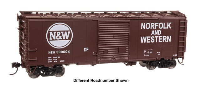 WalthersMainline 45219 | 40' ACF Welded Boxcar w/8' Youngstown Door - Ready to Run - Norfolk & Western #390086 | HO Scale