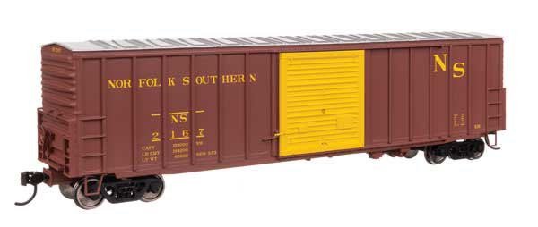 Walthers Mainline 910-46047 | 50' ACF Exterior Post Boxcar - Plate B, Dreadnaught Ends - Norfolk Southern NS #2167 | HO Scale