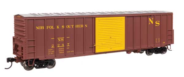 Walthers Mainline 910-46048 | 50' ACF Exterior Post Boxcar - Plate B, Dreadnaught Ends - Norfolk Southern NS #2247 | HO Scale