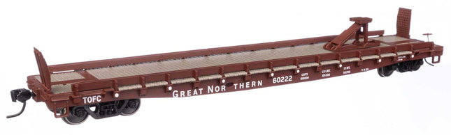 WalthersMainline 910-50506 | 53' GSC Piggyback Service Flatcar - Ready to Run - Great Northern #60222 | HO Scale