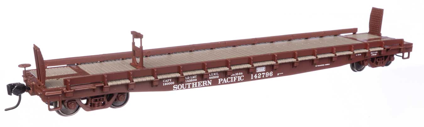 WalthersMainline 910-50512 | 53' GSC Piggyback Service Flatcar - Ready to Run - Southern Pacific(TM) #142796 | HO Scale