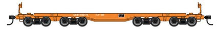 WalthersMainline 910-51016 HO scale 66' heavy-duty 4-truck flatcar, CSX #600472