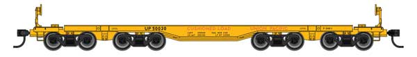 WalthersMainline 910-51024 HO scale 66' heavy-duty 4-truck flatcar, Union Pacific #50020