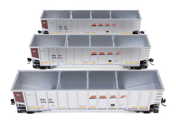 WalthersMainline 910-55909 50' Bethgon Coalporter Coal Gondola 3-Pack BNSF HO Scale