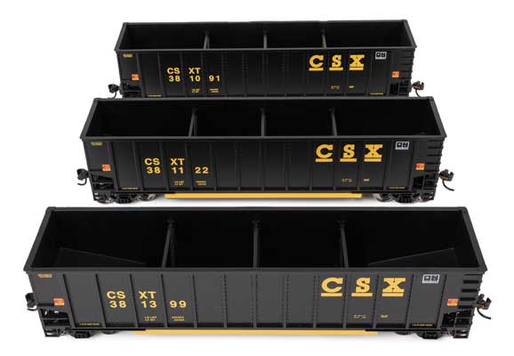 WalthersMainline 910-55911 50' Bethgon Coalporter Coal Gondola 3-Pack CSX HO Scale