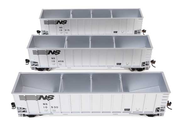 WalthersMainline 910-55917 50' Bethgon Coalporter Coal Gondola 3-Pack Norfolk Southern HO Scale