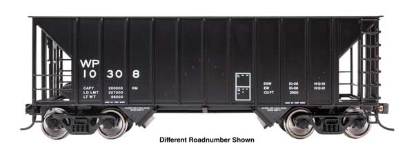 WalthersMainline 910-56651 HO scale 34' Greenville 100-ton 2-bay hopper, Western Pacific #10315