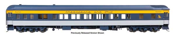 WalthersProto 920-17206 HO scale 82' Pullman Heavyweight 12-1 Sleeper, Chesapeake & Ohio Spirit of '76