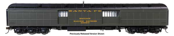 WalthersProto 920-17521 HO scale 70' Heavyweight Baggage Car, Santa Fe #1865