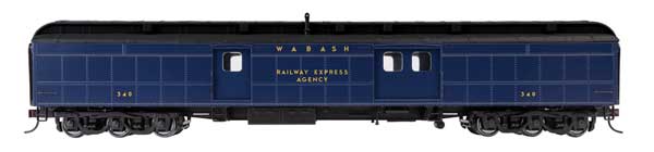 WalthersProto 920-17522 HO scale 70' Heavyweight Baggage Car, Wabash #340