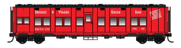 WalthersProto 920-17806 HO scale Pullman-Standard Troop Sleeper Car - Lighted, Detroit & Toledo Shore Line #201