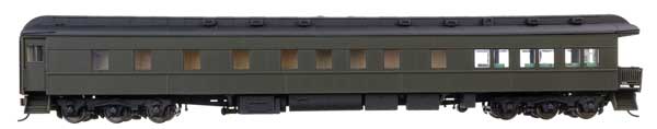 WalthersProto 920-19700 HO scale 82' Pullman Heavyweight 3-2 Observation-Lounge, undecorated