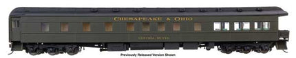 WalthersProto 920-19702 HO scale 82' Pullman Heavyweight 3-2 Observation-Lounge, Chesapeake & Ohio Central Avenue