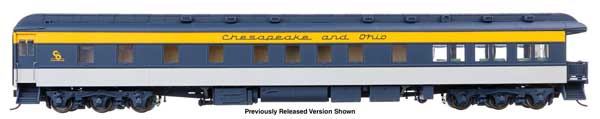 WalthersProto 920-19704 HO scale 82' Pullman Heavyweight 3-2 Observation-Lounge, Chesapeake & Ohio Central Square