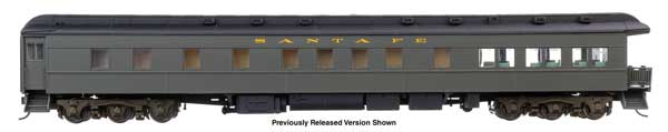 WalthersProto 920-19713 HO scale 82' Pullman Heavyweight 3-2 Observation-Lounge, Santa Fe Crystal Bay