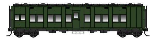 WalthersProto 920-27800 HO scale Pullman-Standard Troop Sleeper Car - Standard, undecorated