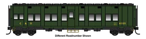WalthersProto 920-27804 HO scale Pullman-Standard Troop Sleeper Car - Standard, Chesapeake & Ohio #X1043