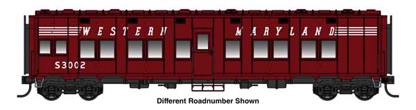WalthersProto 920-27808 HO scale Pullman-Standard Troop Sleeper Car - Standard, Western Maryland #S3003