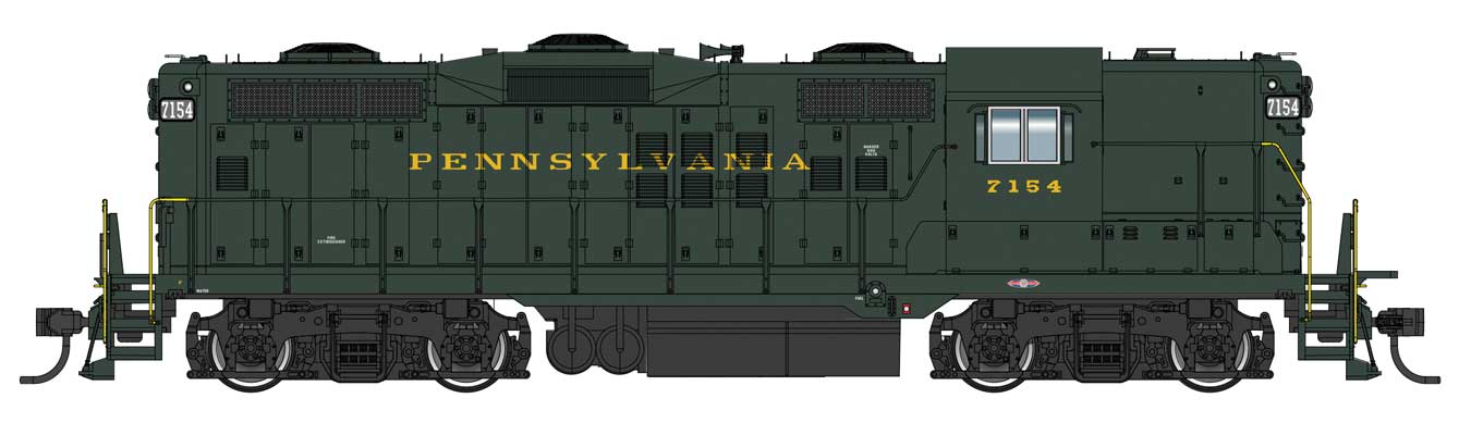 Walthers Proto 920-42812 | EMD GP9  - ESU® Sound & DCC - Pennsylvania Railroad #7227 (Brunswick Green, Dulux gold) | HO Scale