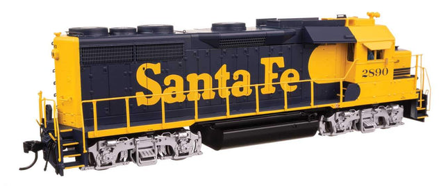 WalthersProto EMD GP35 Phase II model in Santa Fe livery, HO scale diesel locomotive for collectors.