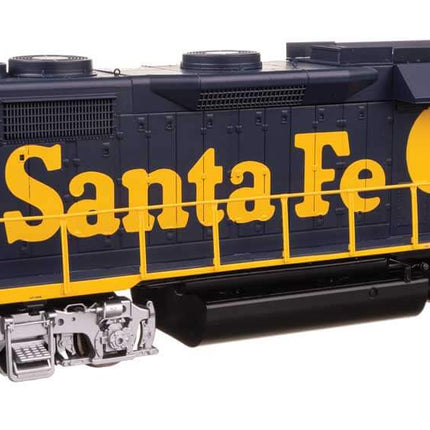 WalthersProto EMD GP35 Phase II HO scale model locomotive Santa Fe #2925 in yellow and blue.