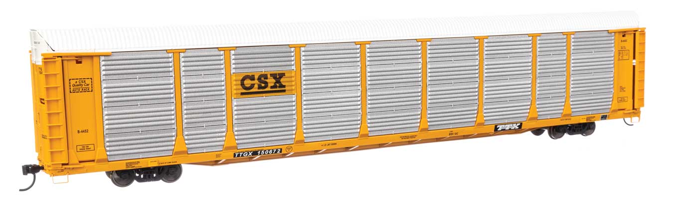 WalthersProto 920-101518 | 89' Thrall Bi-Level Auto Carrier - Ready to Run - CSX TTGX #150672 | HO Scale