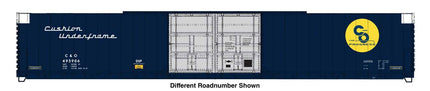 Walthers Proto 86' Pullman-Standard Hi-Cube Boxcar design, Chesapeake & Ohio, featuring double-doors for easy access.