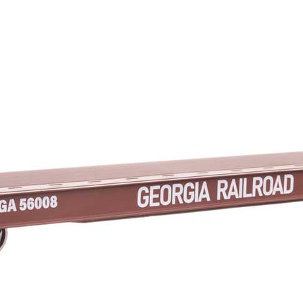 Walthers Proto HO Scale 50' Sieco Pulpwood Flatcar Georgia Railroad #56008 ready to run model train.