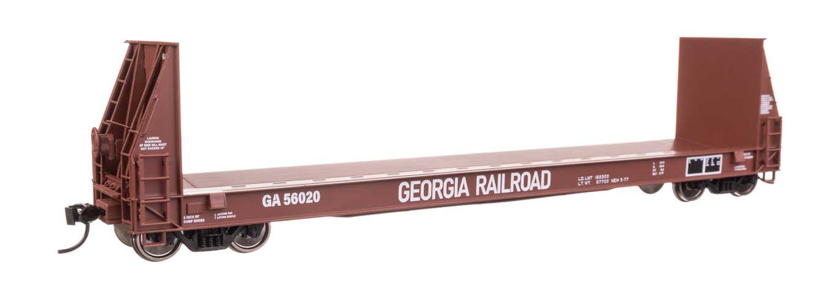 Walthers Proto 50' Sieco Pulpwood Flatcar Georgia Railroad #56020 HO Scale model train ready to run.