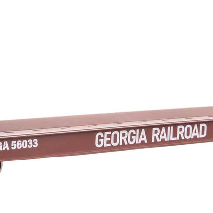 Walthers Proto 50' Sieco Pulpwood Flatcar, Georgia Railroad #56033, HO Scale model train ready to run.