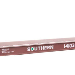 Walthers Proto HO Scale Southern Railway #141038 50' Sieco Pulpwood Flatcar model ready to run, featuring open V-sloped deck.