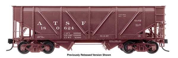 WalthersProto 920-105910 HO scale 34' steel-sheathed War Emergency hopper, Santa Fe #180705