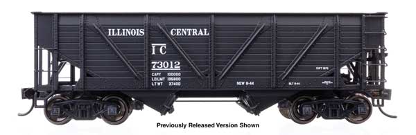WalthersProto 920-105916 HO scale 34' wood-sheathed War Emergency hopper, Illinois Central #73478