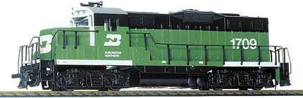 Walthers Trainline 931-101 | EMD GP9M - Standard DC - Burlington Northern #1709 (green, white) | HO Scale