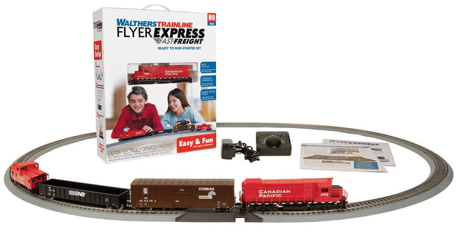 Walthers Trainline 931-1211 | Flyer Express Fast-Freight Train Set - Canadian Pacific | HO Scale