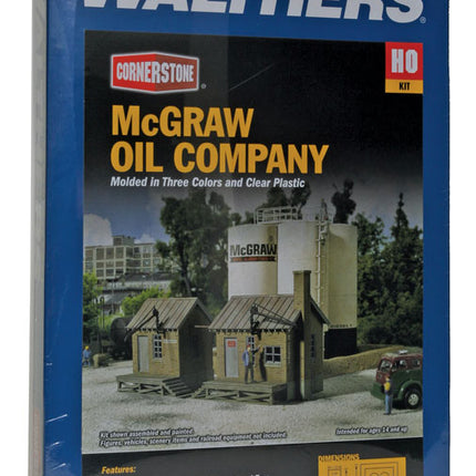 Walthers Cornerstone 933-2913 | McGraw Oil Company - Plastic Building Kit | HO Scale