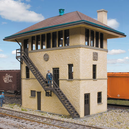 Walthers Cornerstone 933-2983 Santa Fe ATSF Interlocking Tower HO Scale - assembled model